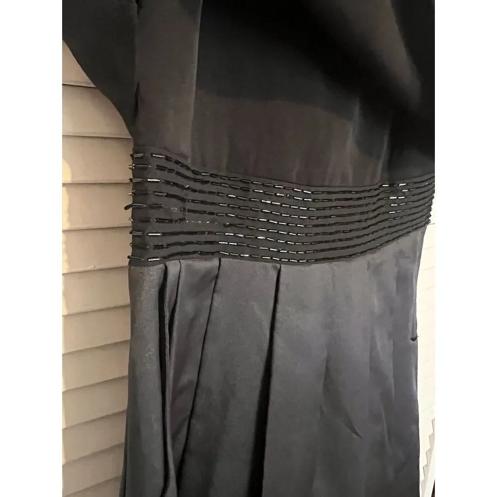 SLNY Women's Size 6 Dress NEW Fit‎ & Flare Sleeveless Overlay Pleated Pockets